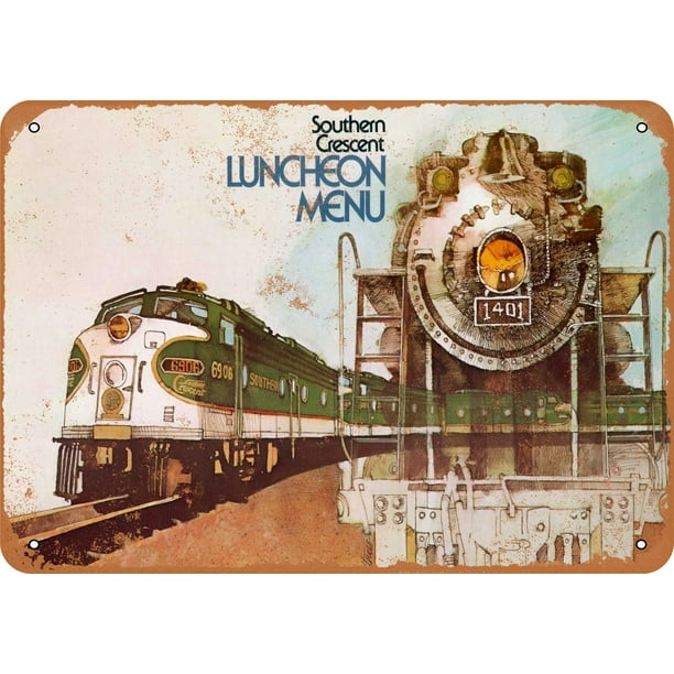 1978 Southern Crescent Vintage Look Metal Sign or Matted Print for 11x14 Frame